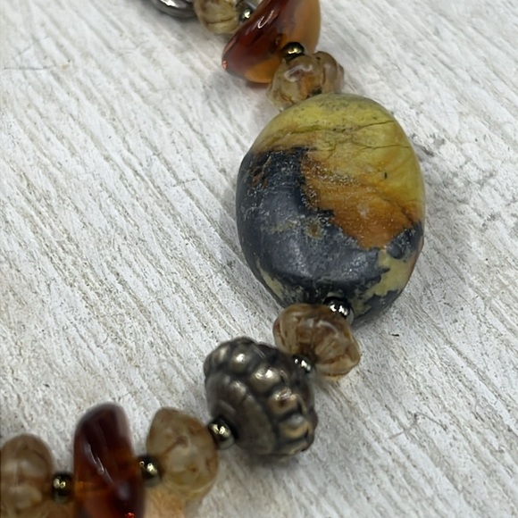 Bumble Bee Jasper & 925 toggle bracelet - Picture 3 of 6